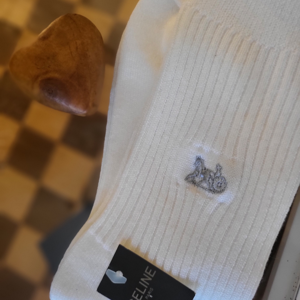 Celine Cream Socks